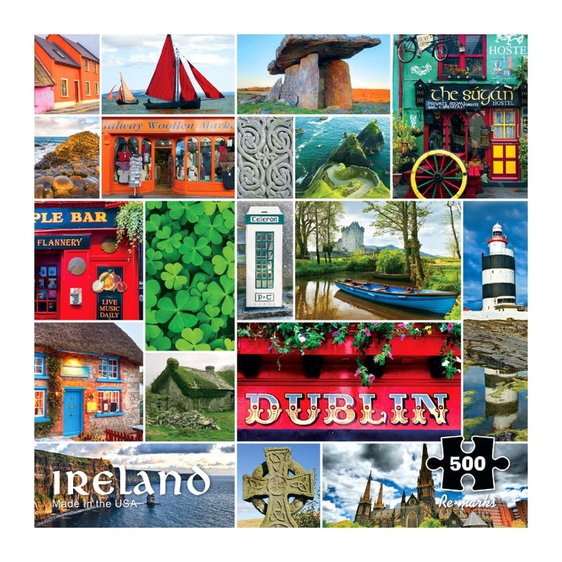 Re-marks Ireland, Country Puzzle, 500-Piece Jigsaw Puzzle for All Ages - Image 1